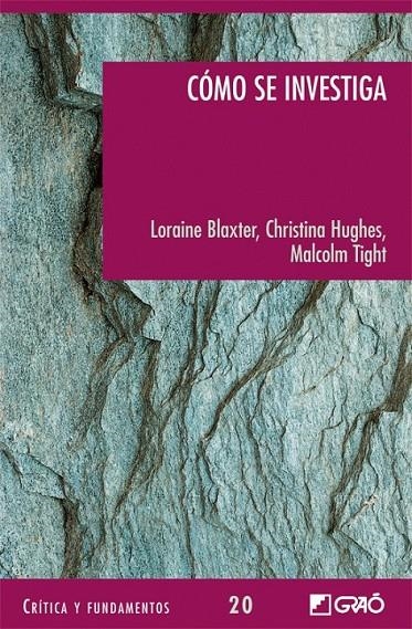 COMO SE INVESTIGA | 9788478276271 | BLAXTER, LORAINE Y OTROS | Librería Castillón - Comprar libros online Aragón, Barbastro