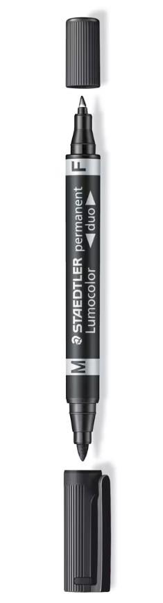 ROTULADOR LUMOCOLOR DUO NEGRO | 4007817348031 | Librería Castillón - Comprar libros online Aragón, Barbastro