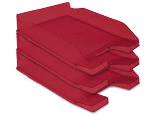 BANDEJA SOBREMESA PLASTICO Q-CONNECT ROJO TRANSPARENTE KF04196 36183 | 5705831041967 | Librería Castillón - Comprar libros online Aragón, Barbastro