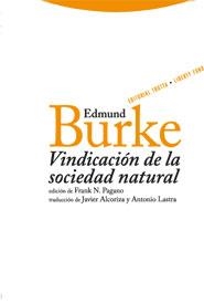 VINDICACION DE LA SOCIEDAD NATURAL | 9788498790320 | BURKE, EDMUND | Librería Castillón - Comprar libros online Aragón, Barbastro
